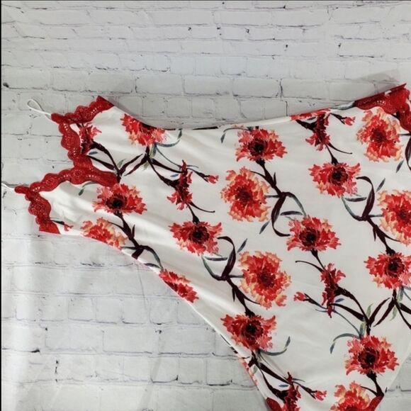 🔹️Anthropologie Foxiedox White Floral Print Lacy Juliet Sleeveless Dress Small - Picture 2 of 13